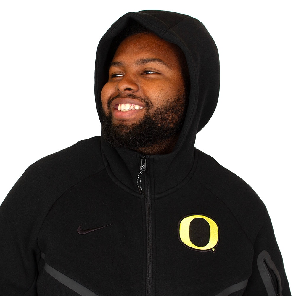 Classic Oregon O, Nike, Black, Full Zip, Men, Tech, Windrunner, Fleece, Hoodie, Sweatshirt, 984770